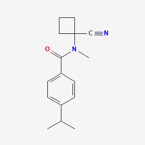 molecular formula C16H20N2O B2374613 N-(1-cyanocyclobutyl)-N-methyl-4-(propan-2-yl)benzamide CAS No. 1252157-12-2