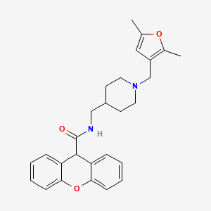 molecular formula C27H30N2O3 B2374638 N-((1-((2,5-dimethylfuran-3-yl)methyl)piperidin-4-yl)methyl)-9H-xanthene-9-carboxamide CAS No. 1235242-06-4