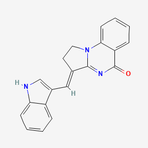 molecular formula C20H15N3O B2374643 (3E)-3-(1H-indol-3-ylmethylidene)-2,3-dihydropyrrolo[1,2-a]quinazolin-5(1H)-one CAS No. 885190-70-5