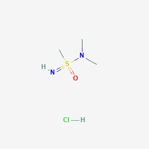molecular formula C3H11ClN2OS B2374644 N,N-dimethylmethanesulfonoimidamide hydrochloride CAS No. 1955519-56-8