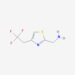 molecular formula C6H7F3N2S B2374651 [4-(2,2,2-Trifluoroethyl)-1,3-thiazol-2-yl]methanamine CAS No. 2138255-48-6