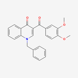 molecular formula C25H21NO4 B2374652 1-Benzyl-3-(3,4-dimethoxybenzoyl)-1,4-dihydroquinolin-4-one CAS No. 866808-15-3