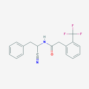 molecular formula C18H15F3N2O B2374662 N-(1-cyano-2-phenylethyl)-2-[2-(trifluoromethyl)phenyl]acetamide CAS No. 1428042-51-6