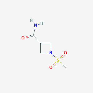 molecular formula C5H10N2O3S B2374665 1-(Methylsulfonyl)azetidine-3-carboxamide CAS No. 1428374-79-1