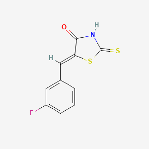 B2374676 (5E)-5-(3-fluorobenzylidene)-2-mercapto-1,3-thiazol-4(5H)-one CAS No. 349-33-7