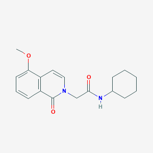 molecular formula C18H22N2O3 B2374679 N-cyclohexyl-2-(5-methoxy-1-oxoisoquinolin-2(1H)-yl)acetamide CAS No. 868223-66-9