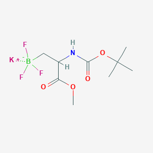 molecular formula C9H16BF3KNO4 B2374719 Potassium;trifluoro-[3-methoxy-2-[(2-methylpropan-2-yl)oxycarbonylamino]-3-oxopropyl]boranuide CAS No. 1809638-85-4