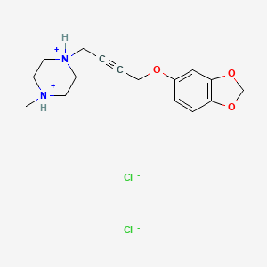 molecular formula C16H22Cl2N2O3 B2374730 1-[4-(1,3-Benzodioxol-5-yloxy)-2-butynyl]-4-methylpiperazinium dichloride CAS No. 1033847-02-7