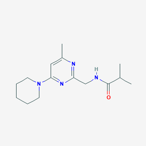 molecular formula C15H24N4O B2374737 N-((4-methyl-6-(piperidin-1-yl)pyrimidin-2-yl)methyl)isobutyramide CAS No. 1798030-96-2