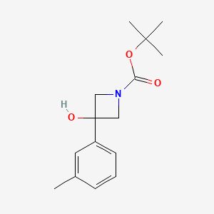molecular formula C15H21NO3 B2374773 Tert-butyl 3-hydroxy-3-(M-tolyl)azetidine-1-carboxylate CAS No. 1490999-79-5