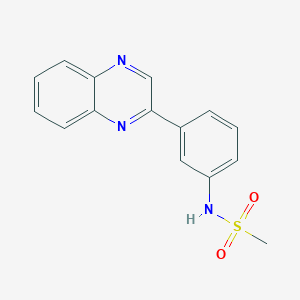 molecular formula C15H13N3O2S B2374814 N-[3-(2-quinoxalinyl)phenyl]methanesulfonamide CAS No. 866131-53-5