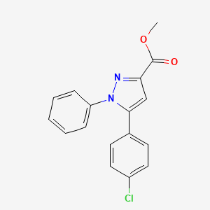 molecular formula C17H13ClN2O2 B2374826 methyl 5-(4-chlorophenyl)-1-phenyl-1H-pyrazole-3-carboxylate CAS No. 318238-06-1