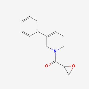 molecular formula C14H15NO2 B2374855 Oxiran-2-yl-(5-phenyl-3,6-dihydro-2H-pyridin-1-yl)methanone CAS No. 2411221-27-5