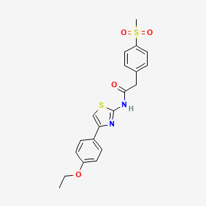 molecular formula C20H20N2O4S2 B2374856 N-(4-(4-ethoxyphenyl)thiazol-2-yl)-2-(4-(methylsulfonyl)phenyl)acetamide CAS No. 919753-84-7