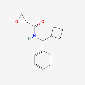 molecular formula C14H17NO2 B2374858 N-[Cyclobutyl(phenyl)methyl]oxirane-2-carboxamide CAS No. 2411248-25-2