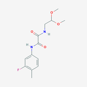 molecular formula C13H17FN2O4 B2374894 N-(2,2-dimethoxyethyl)-N'-(3-fluoro-4-methylphenyl)ethanediamide CAS No. 922986-91-2