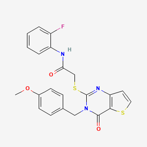 N-(2-fluorophenyl)-2-{[3-(4-methoxybenzyl)-4-oxo-3,4-dihydrothieno[3,2-d]pyrimidin-2-yl]sulfanyl}acetamide