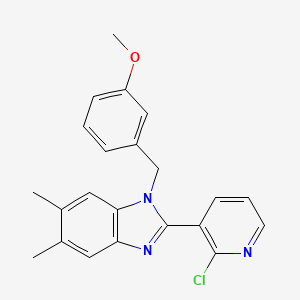 2-(2-chloro-3-pyridinyl)-1-(3-methoxybenzyl)-5,6-dimethyl-1H-1,3-benzimidazole