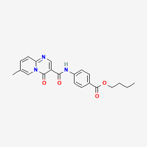 molecular formula C21H21N3O4 B2374939 butyl 4-{7-methyl-4-oxo-4H-pyrido[1,2-a]pyrimidine-3-amido}benzoate CAS No. 877649-92-8