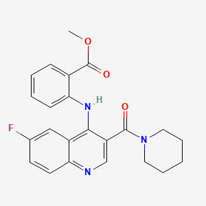 Methyl 2-{[6-fluoro-3-(piperidin-1-ylcarbonyl)quinolin-4-yl]amino}benzoate