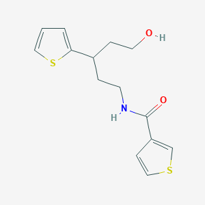 N-(5-hydroxy-3-(thiophen-2-yl)pentyl)thiophene-3-carboxamide