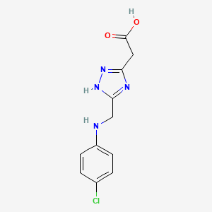 (5-{[(4-chlorophenyl)amino]methyl}-4H-1,2,4-triazol-3-yl)acetic acid