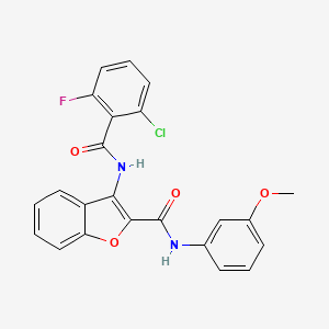 3-(2-chloro-6-fluorobenzamido)-N-(3-methoxyphenyl)benzofuran-2-carboxamide