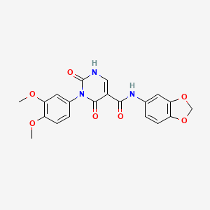 N-(benzo[d][1,3]dioxol-5-yl)-3-(3,4-dimethoxyphenyl)-2,4-dioxo-1,2,3,4-tetrahydropyrimidine-5-carboxamide