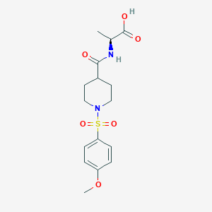 (2S)-2-[[1-(4-methoxyphenyl)sulfonylpiperidine-4-carbonyl]amino]propanoic Acid