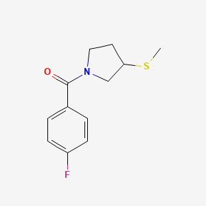 (4-Fluorophenyl)(3-(methylthio)pyrrolidin-1-yl)methanone