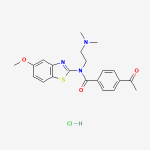 4-acetyl-N-(2-(dimethylamino)ethyl)-N-(5-methoxybenzo[d]thiazol-2-yl)benzamide hydrochloride