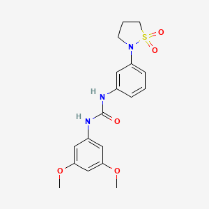 1-(3,5-Dimethoxyphenyl)-3-(3-(1,1-dioxidoisothiazolidin-2-yl)phenyl)urea