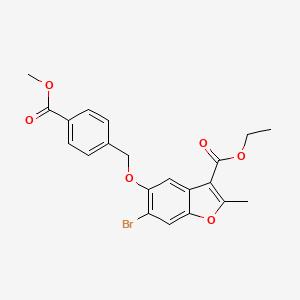 Ethyl 6-bromo-5-{[4-(methoxycarbonyl)benzyl]oxy}-2-methyl-1-benzofuran-3-carboxylate