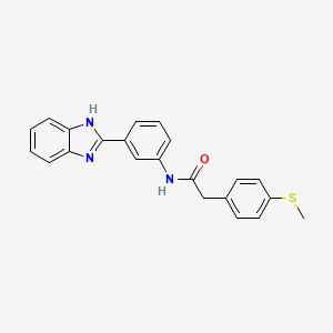 N-(3-(1H-benzo[d]imidazol-2-yl)phenyl)-2-(4-(methylthio)phenyl)acetamide