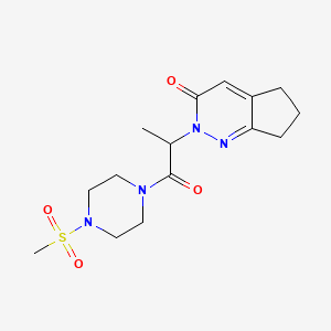 2-(1-(4-(methylsulfonyl)piperazin-1-yl)-1-oxopropan-2-yl)-6,7-dihydro-2H-cyclopenta[c]pyridazin-3(5H)-one