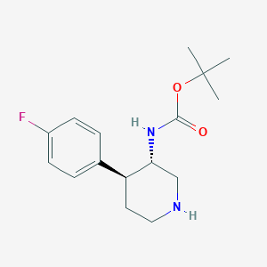 molecular formula C16H23FN2O2 B2374986 tert-butyl N-[(3S,4S)-4-(4-fluorophenyl)piperidin-3-yl]carbamate CAS No. 1909287-15-5