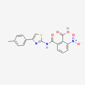 6-Nitro-N-(4-p-tolyl-thiazol-2-yl)-phthalamic acid