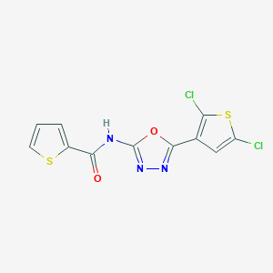 N-(5-(2,5-dichlorothiophen-3-yl)-1,3,4-oxadiazol-2-yl)thiophene-2-carboxamide