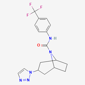 3-(Triazol-1-yl)-N-[4-(trifluoromethyl)phenyl]-8-azabicyclo[3.2.1]octane-8-carboxamide