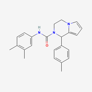 molecular formula C23H25N3O B2375020 N-(3,4-dimethylphenyl)-1-(4-methylphenyl)-1H,2H,3H,4H-pyrrolo[1,2-a]pyrazine-2-carboxamide CAS No. 899750-82-4