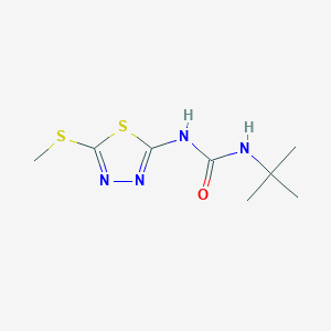molecular formula C8H14N4OS2 B2375026 1-(Tert-butyl)-3-(5-(methylthio)-1,3,4-thiadiazol-2-yl)urea CAS No. 886938-51-8