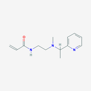 molecular formula C13H19N3O B2375044 N-[2-[Methyl(1-pyridin-2-ylethyl)amino]ethyl]prop-2-enamide CAS No. 2411277-25-1