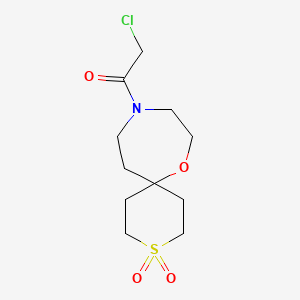 molecular formula C11H18ClNO4S B2375049 2-Chloro-1-(3,3-dioxo-7-oxa-3lambda6-thia-10-azaspiro[5.6]dodecan-10-yl)ethanone CAS No. 2411242-75-4