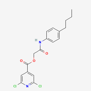 molecular formula C18H18Cl2N2O3 B2375052 [2-(4-Butylanilino)-2-oxoethyl] 2,6-dichloropyridine-4-carboxylate CAS No. 923896-77-9