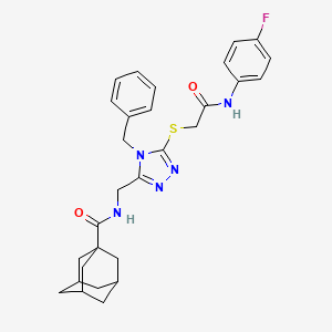 molecular formula C29H32FN5O2S B2375078 N-{[4-benzyl-5-({[(4-fluorophenyl)carbamoyl]methyl}sulfanyl)-4H-1,2,4-triazol-3-yl]methyl}adamantane-1-carboxamide CAS No. 477303-47-2