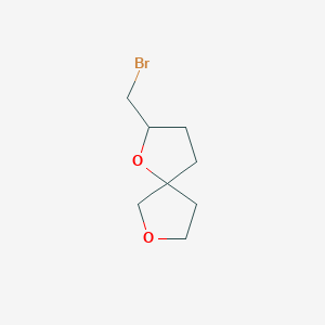 molecular formula C8H13BrO2 B2375082 2-(Bromomethyl)-1,7-dioxaspiro[4.4]nonane CAS No. 1849262-52-7