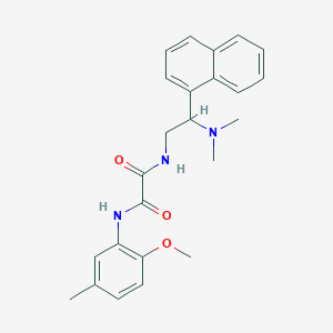 molecular formula C24H27N3O3 B2375106 N1-(2-(dimethylamino)-2-(naphthalen-1-yl)ethyl)-N2-(2-methoxy-5-methylphenyl)oxalamide CAS No. 941871-74-5