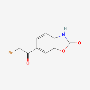 molecular formula C9H6BrNO3 B2375121 6-(2-Bromoacetyl)-2,3-dihydro-1,3-benzoxazol-2-one CAS No. 79851-84-6