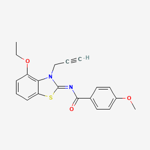 molecular formula C20H18N2O3S B2375150 N-(4-ethoxy-3-prop-2-ynyl-1,3-benzothiazol-2-ylidene)-4-methoxybenzamide CAS No. 868377-09-7