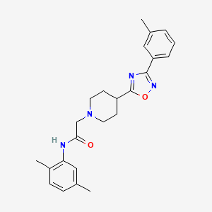 molecular formula C24H28N4O2 B2375218 N-(2,5-dimethylphenyl)-2-{4-[3-(3-methylphenyl)-1,2,4-oxadiazol-5-yl]piperidin-1-yl}acetamide CAS No. 1251603-53-8
